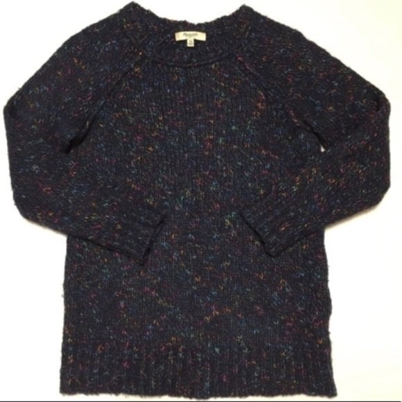 Madewell Soft Fleck Crewneck Sweater In Navy XS - Picture 2 of 8